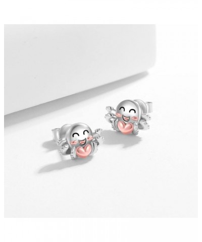 925 Sterling Silver Cute Animal Stud Earrings for Women Mushroom Frog/Fox/Cow/Sloth/Koala Earrings Stud for Teens Girls Anima...