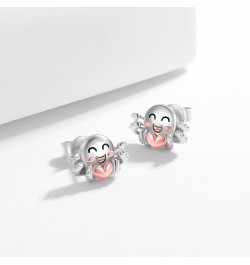 925 Sterling Silver Cute Animal Stud Earrings for Women Mushroom Frog/Fox/Cow/Sloth/Koala Earrings Stud for Teens Girls Anima...