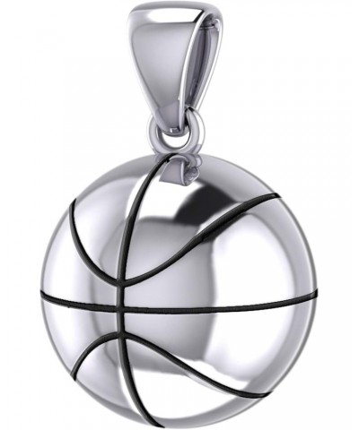 Ladies 925 Sterling Silver 3D Small Basketball Sport Ball Charm Pendant, 13mm $31.89 Pendants