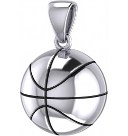 Ladies 925 Sterling Silver 3D Small Basketball Sport Ball Charm Pendant, 13mm $31.89 Pendants