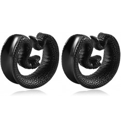 2PCS Ear Gauges Fashion Snake Saddle Ear Plugs Tunnels 316 Stainless Steel Hypoallergenic Earrings Plugs for Ears Expander Pa...