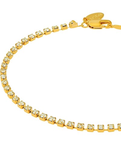 Iced Out Cubic Zirconia Anklet For Women 24k Real Gold Plated 11.0 Inches $20.98 Anklets