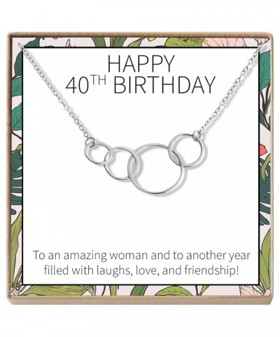 Birthday Gift Necklace: Birthday Gift, Jewlery Gift For Her, Asymmetrical Circles (silver-plated-brass, NA) 40th Birthday $26...