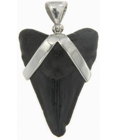 Fossil Shark Tooth Pendant in Sterling Silver Large $30.90 Pendants