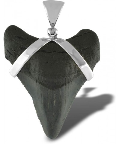 Fossil Shark Tooth Pendant in Sterling Silver Large $30.90 Pendants