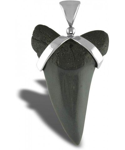 Fossil Shark Tooth Pendant in Sterling Silver Large $30.90 Pendants