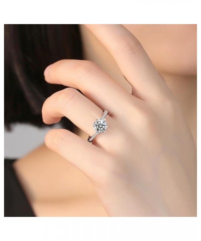 Moissanite Wedding Bands for Women 18K White Gold Plated S925 Sterling Silver Flower Halo Engagement Ring 1CT D Color VVS1 Ro...