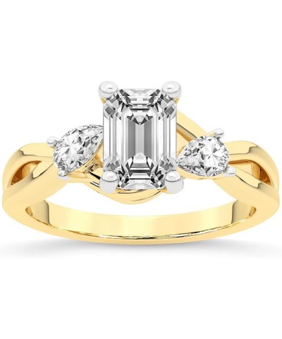 1 Carat -5 Carat | IGI Certified Lab Grown Diamond Engagement Ring | 14K Or 18K in White, Yellow Or Rose Gold | Odette Three ...