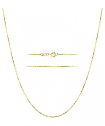 24k Gold Cable Link Chain Necklace – Thin, Dainty, Gold Plated Stainless Steel Jewelry for Women & Men with Spring Ring Clasp...