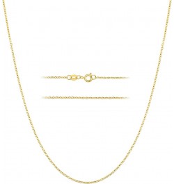 24k Gold Cable Link Chain Necklace – Thin, Dainty, Gold Plated Stainless Steel Jewelry for Women & Men with Spring Ring Clasp...