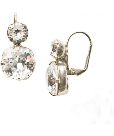 Essentials On the Edge Dangle Earrings Antique Silver-Tone Crystal $33.88 Earrings