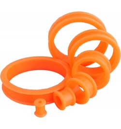 Pair 1/2" (12MM) ORANGE SILICONE FLAT FLARE TUNNELS Double Flare Gauges Thin Soft Flexible Flesh Plugs (2pcs) $5.79 Body Jewelry