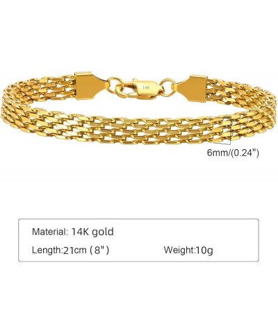 14k Gold Solid Mesh Bracelet With Adjustable Winding Chain, Popcorn, High-End Jewelry, Ladies' Gift… 8.0 Inches 14k gold $74....