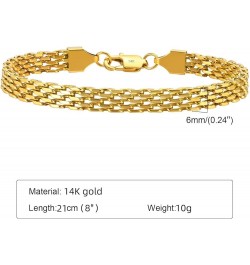 14k Gold Solid Mesh Bracelet With Adjustable Winding Chain, Popcorn, High-End Jewelry, Ladies' Gift… 8.0 Inches 14k gold $74....