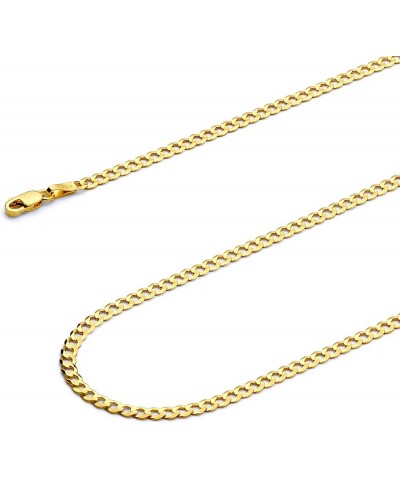 14K Hollow Gold Cuban Link Curb Chains (Select Options) 22 Inches Yellow Gold $231.20 Necklaces