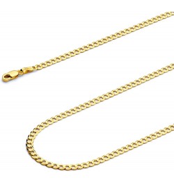 14K Hollow Gold Cuban Link Curb Chains (Select Options) 22 Inches Yellow Gold $231.20 Necklaces