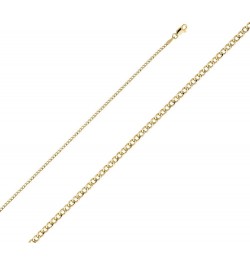 14K Hollow Gold Cuban Link Curb Chains (Select Options) 22 Inches Yellow Gold $231.20 Necklaces