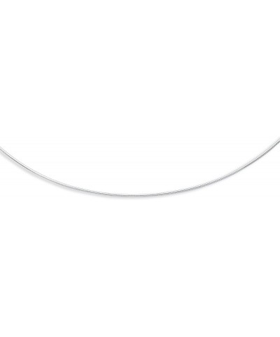 14K Rose, White or Yellow Solid Gold Round Omega 1.5mm Chain Snake Necklace w/Screw-Off-Lock 16.0 Inches White Gold $217.36 N...