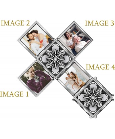 Photo Charm Bead That Hold 4 Picture Sterling Silver Personalized Photo Charm Bead Customized Four Sides Picture Bead Fit Sna...