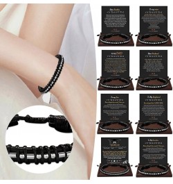 Mens Fashion Code Leather Bracelet Handwoven Three Layer Leather Bracelet Leather H $4.99 Bracelets