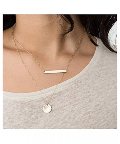 Gold Necklace Earring Set Gold Bar Necklace Drop Necklace Earrings Set Lariat Y Necklace for Women Trendy Long Stick Drop Dan...