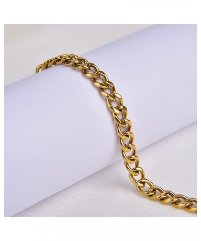 Gold Ankle Bracelets for Women Flat Mariner Cuban Rope Snake Anklet 18K Gold Plated Foot Chain Cuban Link Adjustable Ankle Br...