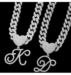 13mm Silver Cuban Link Anklets for Women Cursive Pendant Miami Cuban Link Chain Ankle Bracelets for Women Hip Hop Iced Out Le...