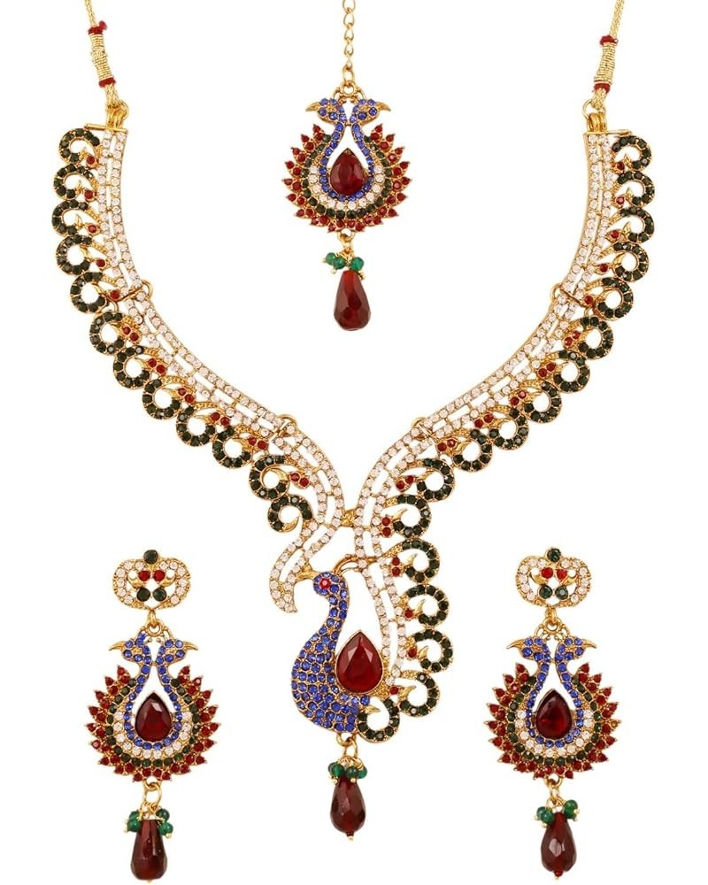 Indian Bollywood Handcrafted Traditional Royal Mughal Kundan Polki Meenakari Enamel Colorful Wedding Designer Jewelry Long Ne...