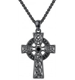 Celtic Cross Necklace 925 Sterling Silver Mens Cross Necklace Urn Cross Valknut/Wolf Viking Arrowhead Shield Necklace Cross C...