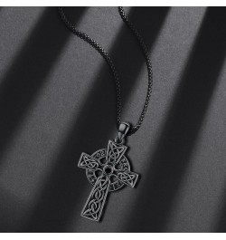 Celtic Cross Necklace 925 Sterling Silver Mens Cross Necklace Urn Cross Valknut/Wolf Viking Arrowhead Shield Necklace Cross C...