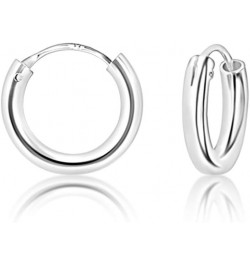 925 Sterling Silver TINY/SMALL/MEDIUM/LARGE Endless Hoops/Sleepers Earrings - Thickness 2 mm - Outer Diameter: 10, 12, 14, 16...