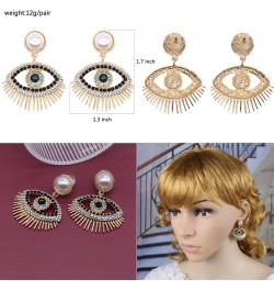 Crystal Evil Eyes Drop Earrings Fashion Unique Abstract Eyes Rhinestone Dangle Earring for Women Girls Exaggerated Jewelry Bl...