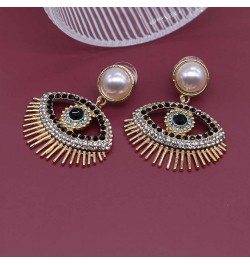 Crystal Evil Eyes Drop Earrings Fashion Unique Abstract Eyes Rhinestone Dangle Earring for Women Girls Exaggerated Jewelry Bl...