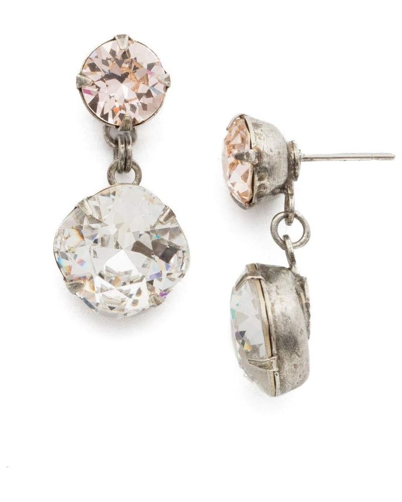 Womens Snow Bunny Bold Crystal Drop Earrings, Clear/Pink, 1 $27.72 Earrings