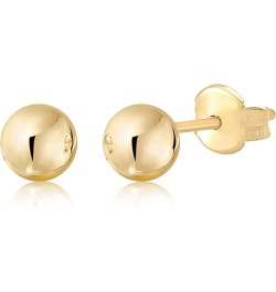 Gold Ball Stud Earrings for Women and Girls | 10k, 14k | White Yellow or Rose Gold | 5mm -12mm | Nickel Free 10K Yellow Gold ...