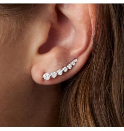 1.00 ct. t.w. Diamond Ear Climbers in 14kt White Gold $361.21 Earrings