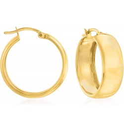 18kt Yellow Gold Over Sterling Silver Hoop Earrings $28.91 Earrings