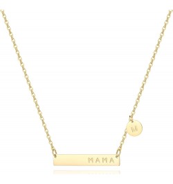 MAMA Bar Necklace,Initial Necklace,mama necklaces for women,18K Gold Plated Mama Necklace,Mothers Day Gifts M $8.24 Necklaces