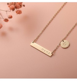 MAMA Bar Necklace,Initial Necklace,mama necklaces for women,18K Gold Plated Mama Necklace,Mothers Day Gifts M $8.24 Necklaces