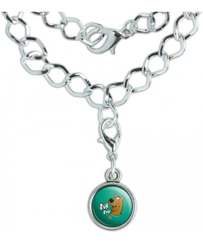 Scooby-Doo Ruh Roh Silver Plated Bracelet with Antiqued Charm Kelly Green $8.49 Bracelets