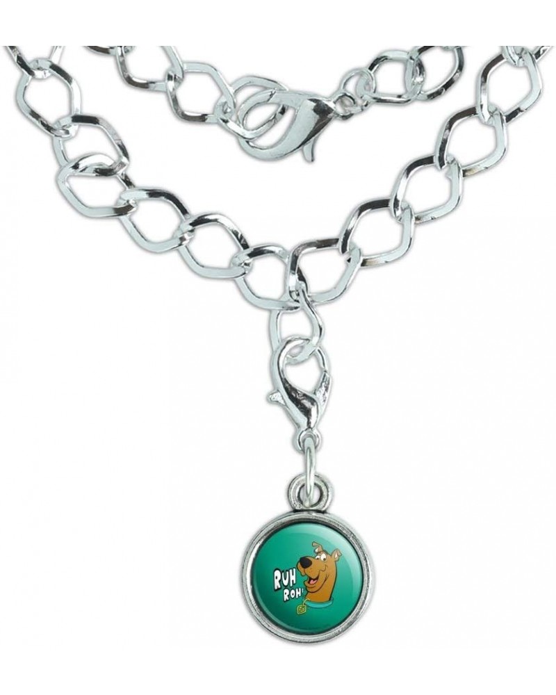 Scooby-Doo Ruh Roh Silver Plated Bracelet with Antiqued Charm Kelly Green $8.49 Bracelets