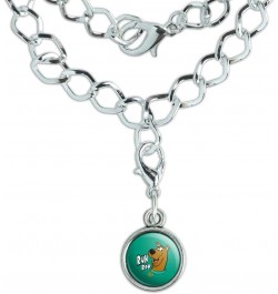 Scooby-Doo Ruh Roh Silver Plated Bracelet with Antiqued Charm Kelly Green $8.49 Bracelets