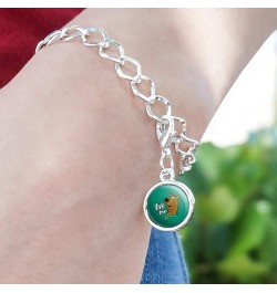 Scooby-Doo Ruh Roh Silver Plated Bracelet with Antiqued Charm Kelly Green $8.49 Bracelets