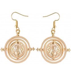 Hourglass Dangle Earrings Inspired Rotating Time Converter Hourglass Earrings For Girls Women gold plated $9.35 Earrings