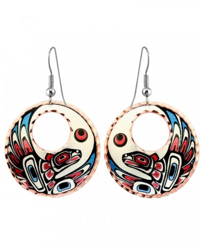 Northwest Native American Eagle Totem Earrings with an Off-center Cutout -Alaska Earrings Eagle Totem Animal Earrings $15.19 ...