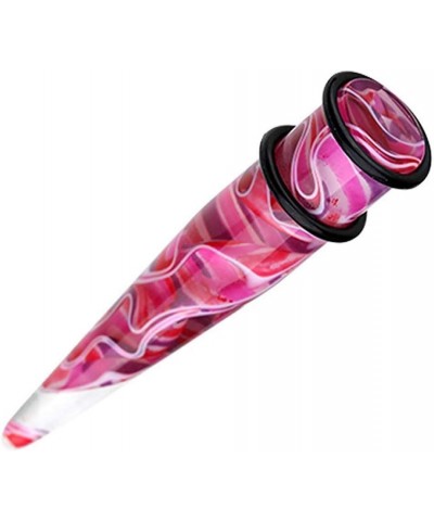 Marble Lava UV Acrylic Ear Stretching Taper 7/16" (11mm), Pink/Purple $10.25 Body Jewelry