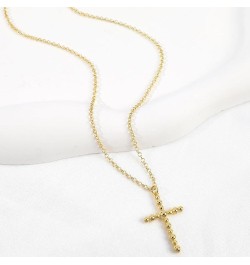 Cross Necklace for Women Girls, 14K Gold Plated Dainty Crucifix Necklace CZ Faith Gold Cross Pendant Necklaces, Diamond Cross...