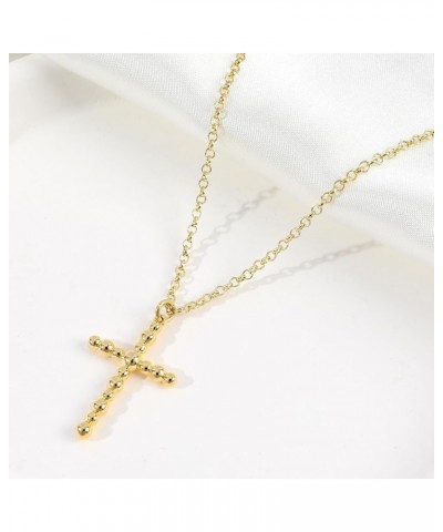 Cross Necklace for Women Girls, 14K Gold Plated Dainty Crucifix Necklace CZ Faith Gold Cross Pendant Necklaces, Diamond Cross...