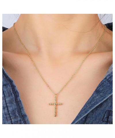 Cross Necklace for Women Girls, 14K Gold Plated Dainty Crucifix Necklace CZ Faith Gold Cross Pendant Necklaces, Diamond Cross...