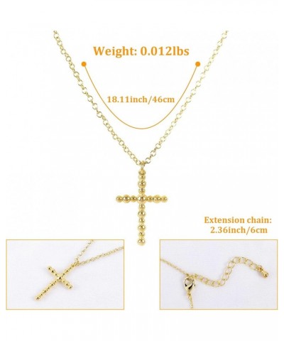 Cross Necklace for Women Girls, 14K Gold Plated Dainty Crucifix Necklace CZ Faith Gold Cross Pendant Necklaces, Diamond Cross...